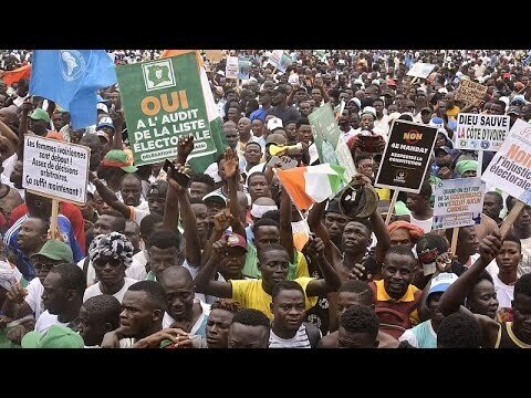 Côte dIvoire La marche du Front Commun